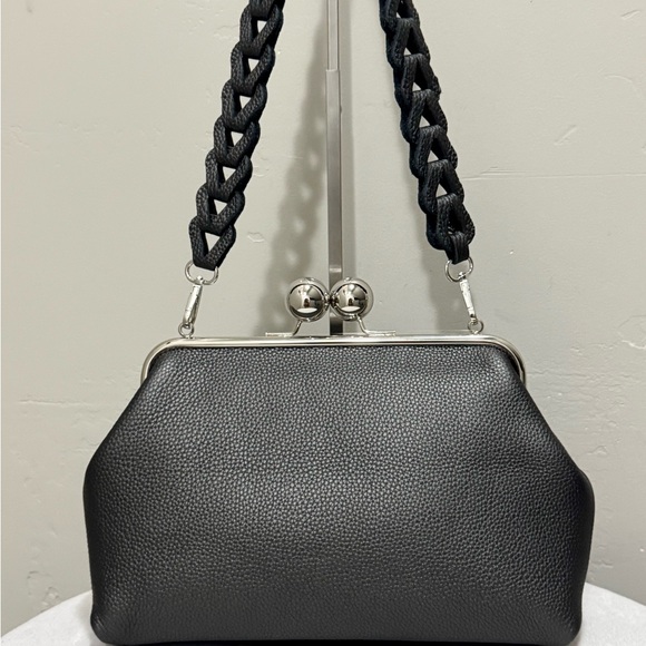 Luxury Togo Cowhide Handmade Large Ball Kisslock Clutch/Shoulder Bag/Crossbody - Picture 1 of 16